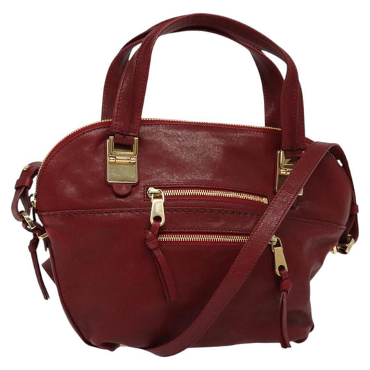 Chloe Angie Tote Leather, RED, LEATHER, Tote bag