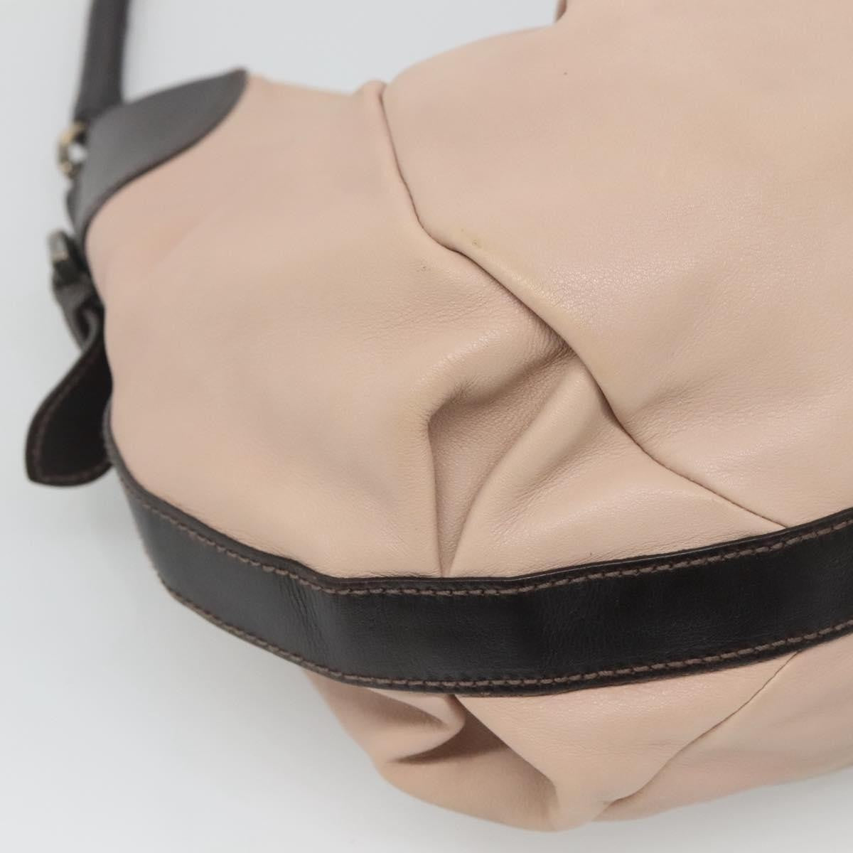 Salvatore Ferragamo Gancini Hobo Leather, BEIGE, LEATHER, Handbag