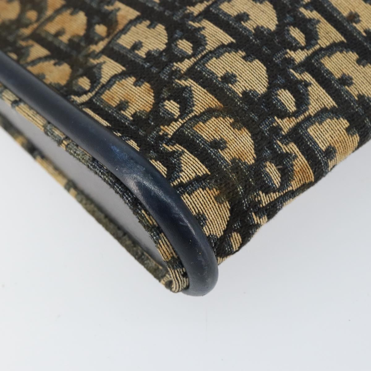 Christian Dior Vintage Trotter Shoulder Bag Canvas, NAVY, CANVAS, Shoulder bag