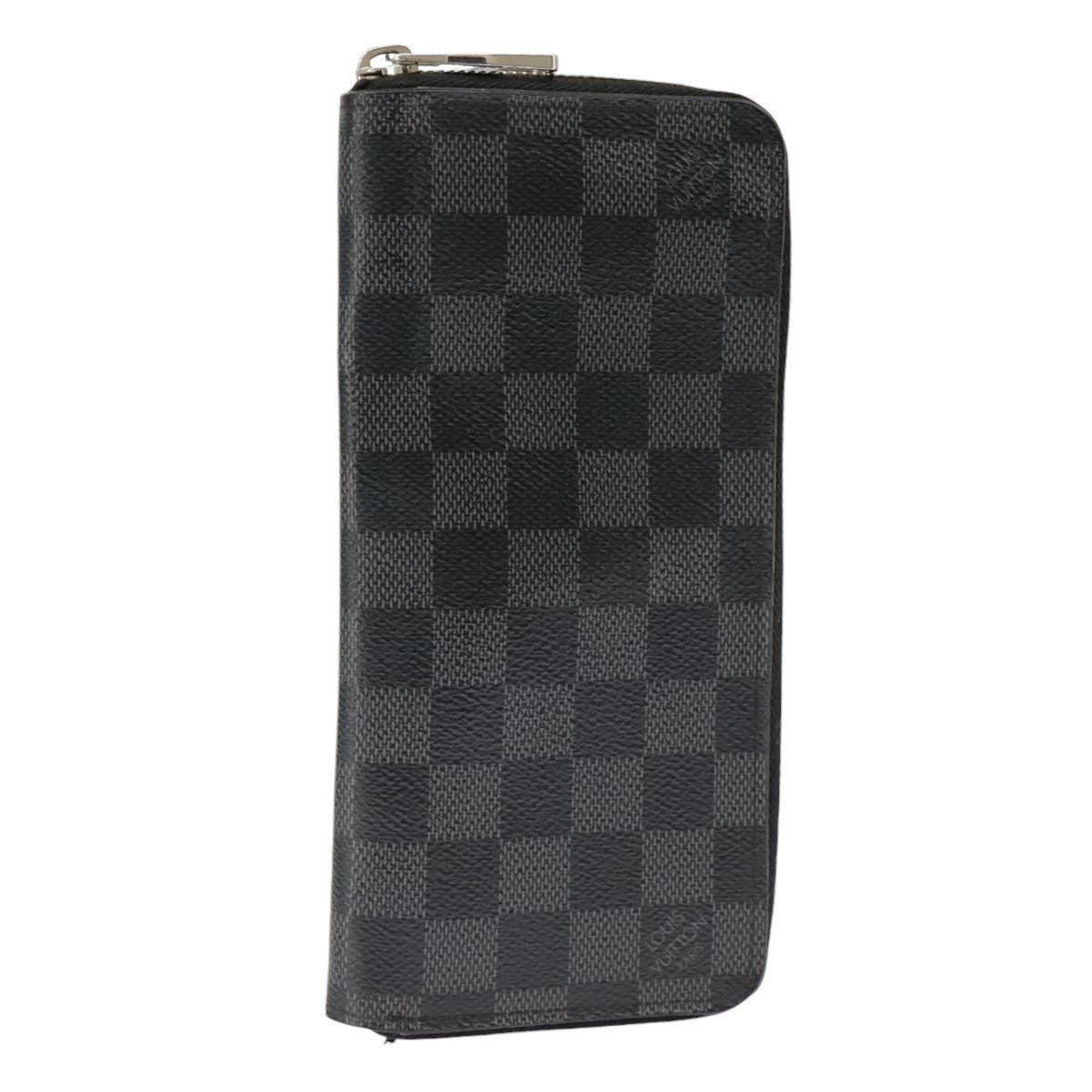Louis Vuitton Zippy wallet vertical Damier Graphite, BLACK, CANVAS, Wallets