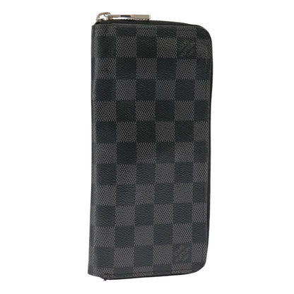 Louis Vuitton Zippy wallet vertical Damier Graphite, BLACK, CANVAS, Wallets