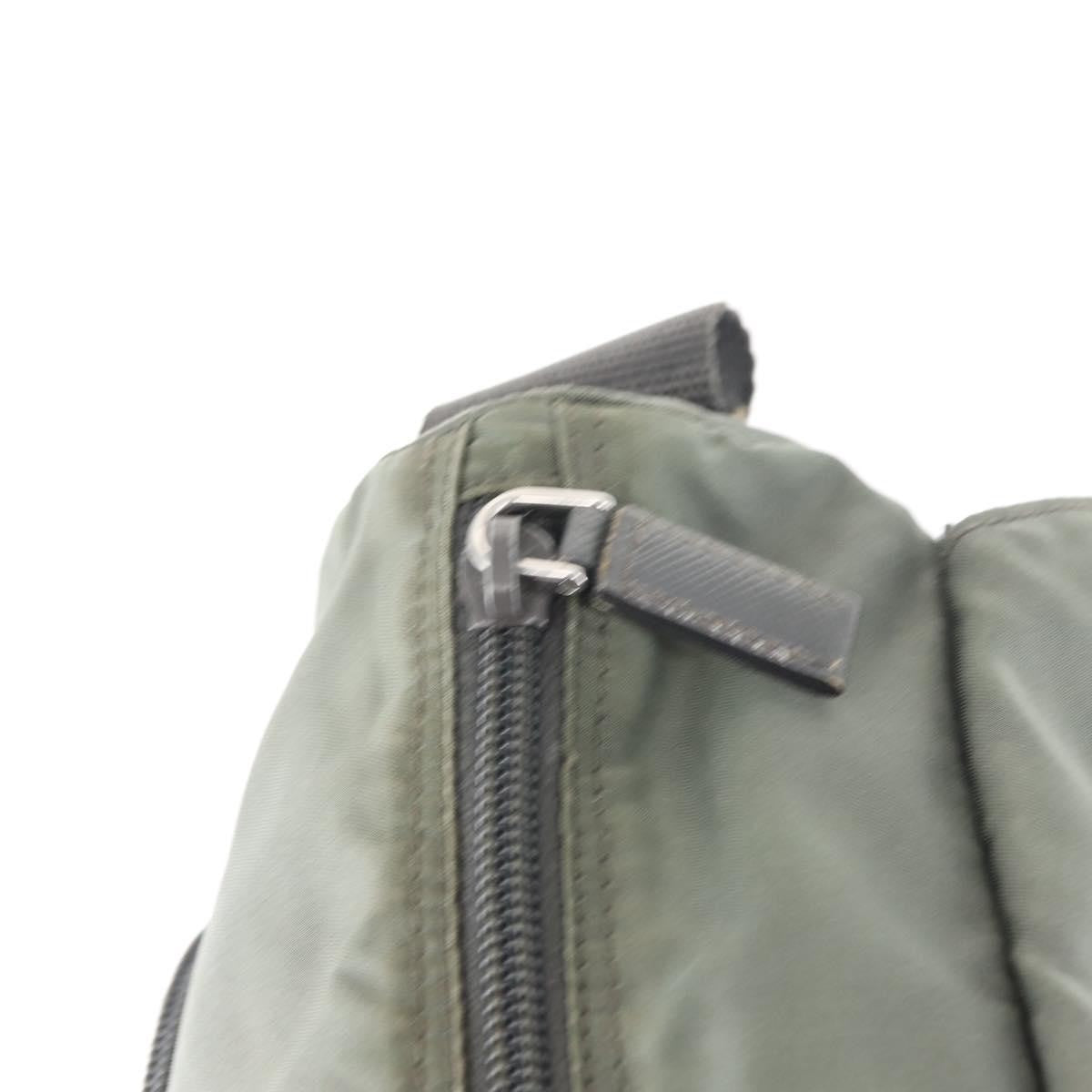 Prada Double Buckle Flap Messenger Bag Tessuto, KHAKI, NYLON, Shoulder bag