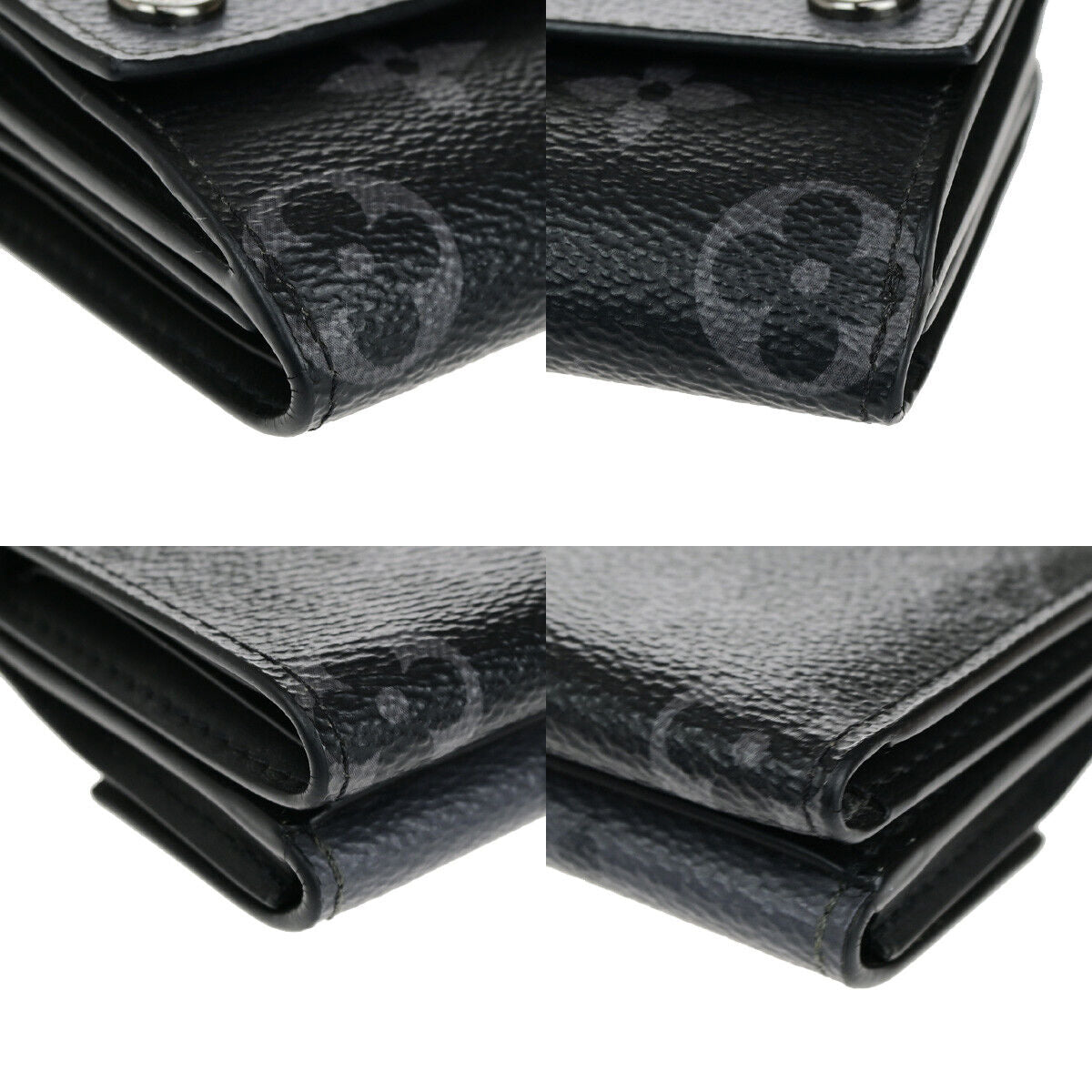 Louis Vuitton Discovery Wallet Reverse Monogram Eclipse Canvas, BLACK, CANVAS, Wallets