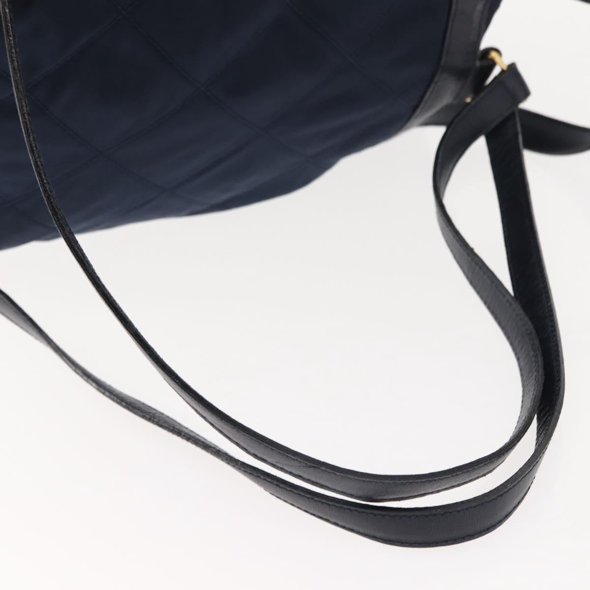 Prada Buckle Backpack Quilted Tessuto, NAVY, NYLON, Backpack