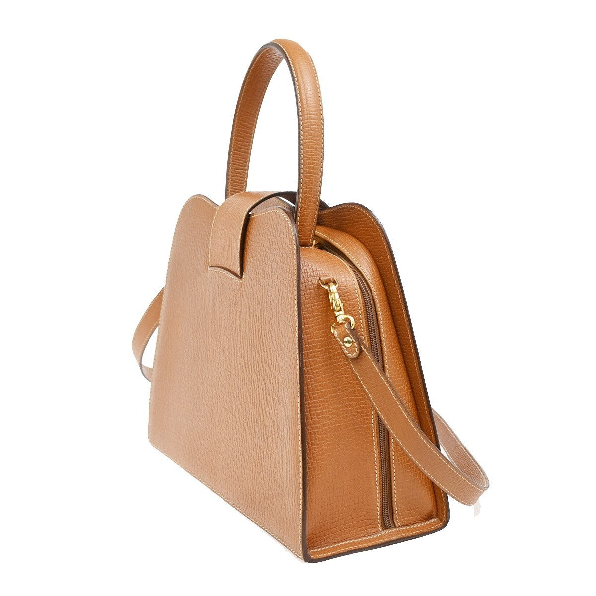 Loewe Turn Lock Leather, BROWN, LEATHER, Handbag
