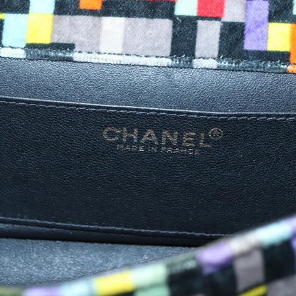 Chanel Chocolate Bar Medallion Flap Bag Quilted Calfskin, MULTICOLOUR, VELVET, Handbag