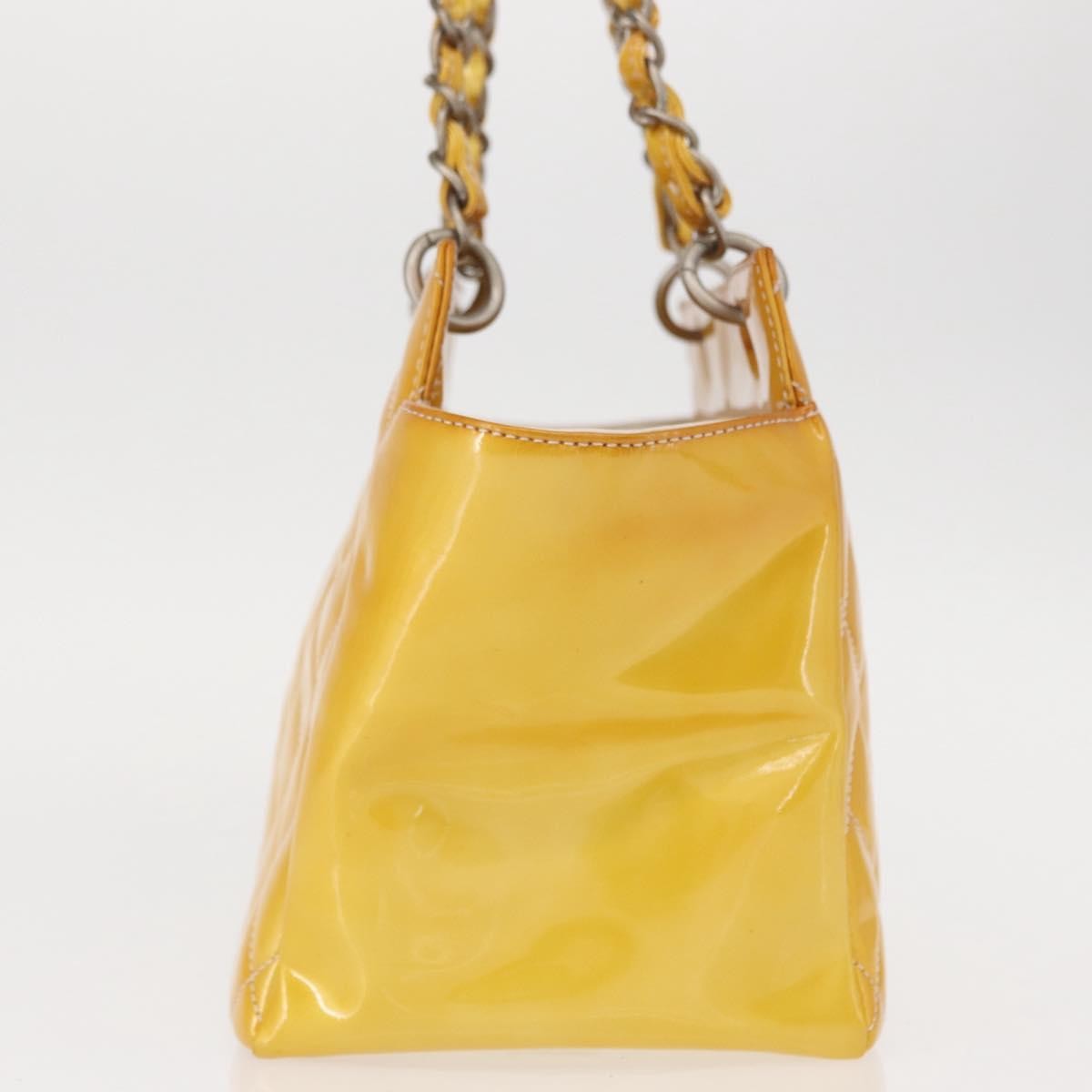 Chanel Vintage Petite Timeless Tote Quilted Patent, YELLOW, PATENT_LEATHER, Tote bag