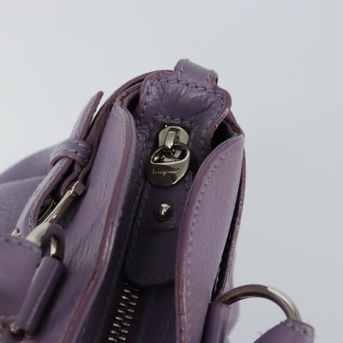 Salvatore Ferragamo Marisa Satchel Leather, PURPLE, LEATHER, Handbag