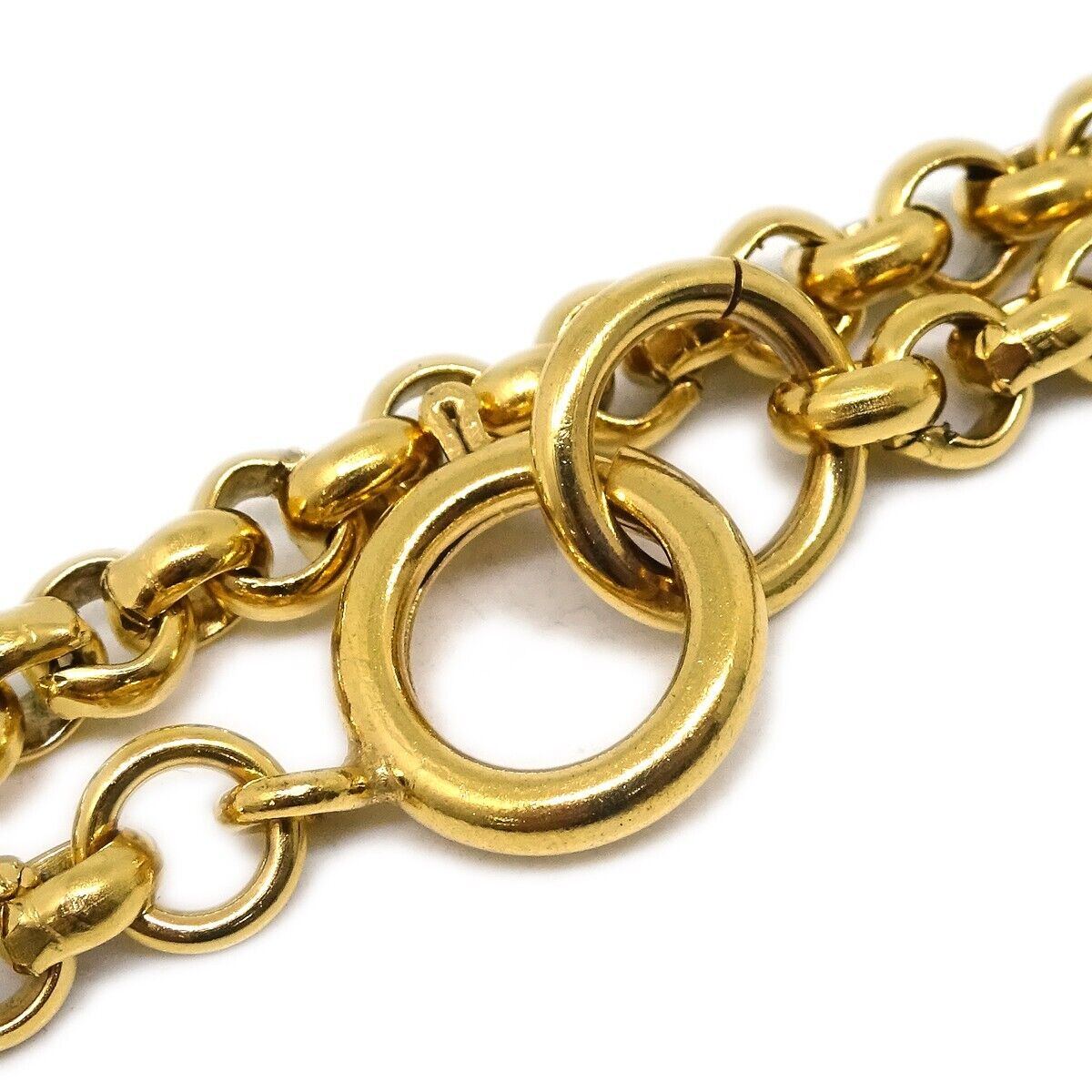 Chanel CC Heart Pendant Necklace Metal, GOLD, GOLD_PLATED, Necklace