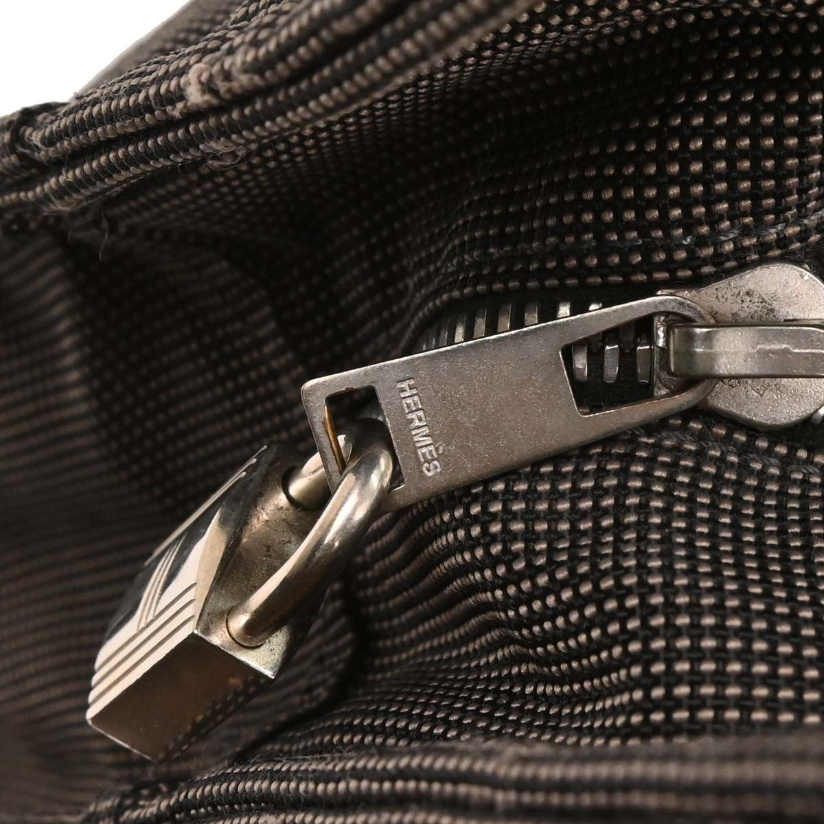 Hermes Fourre Tout Tote Canvas, GRAY, POLYAMIDE, Tote bag