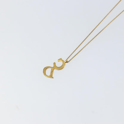 Christian Dior CD Pendant Necklace Metal, GOLD, METAL, Necklace