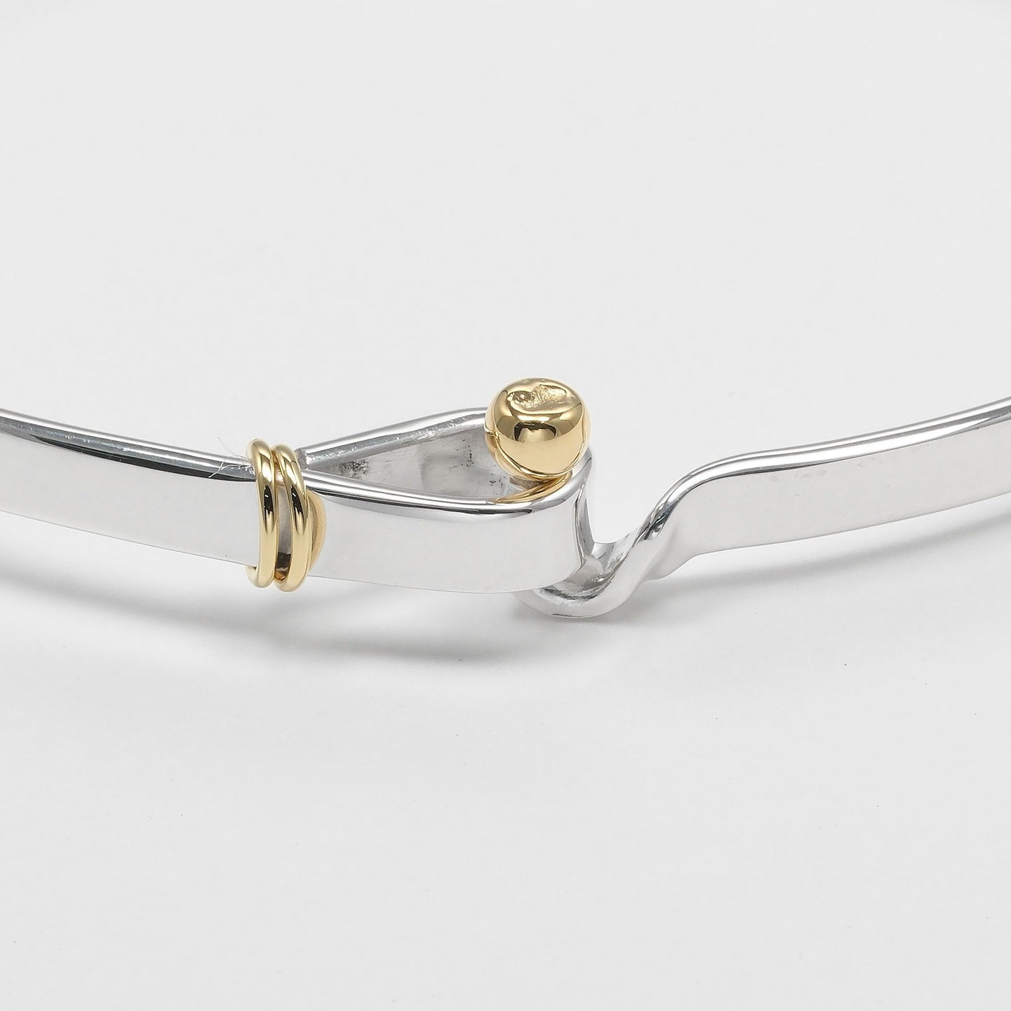 Tiffany & Co. Love Knot Bracelet Sterling Silver and 18K Yellow Gold, SILVER, SILVER, Bracelet