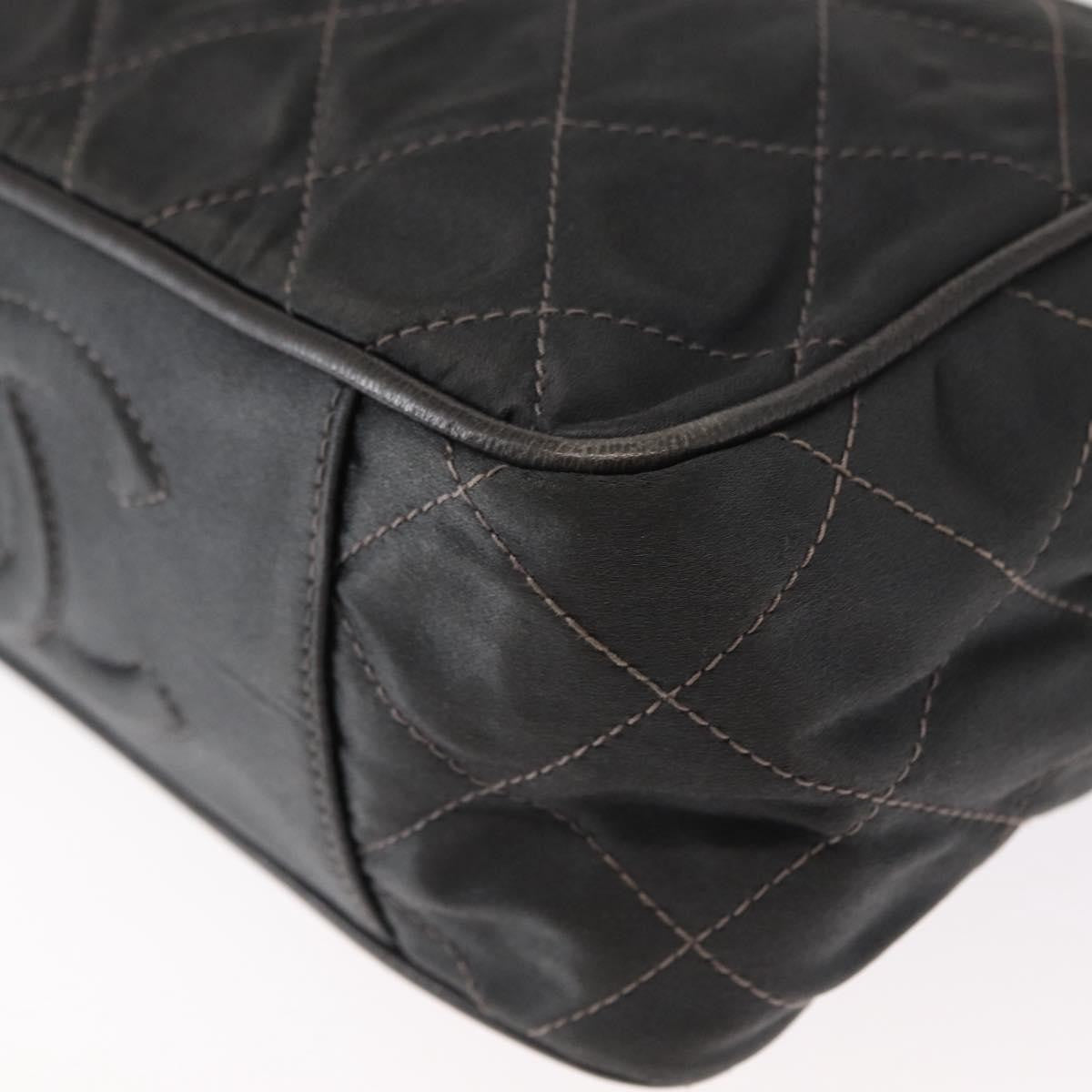 Chanel Vintage Shoulder Bag Satin, GRAY, SATIN, Shoulder bag