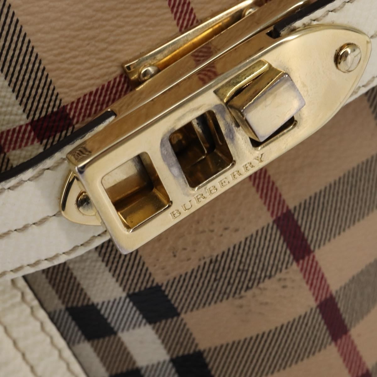Burberry Minford Satchel Haymarket Coated Canvas, BEIGE, CANVAS, Tote bag