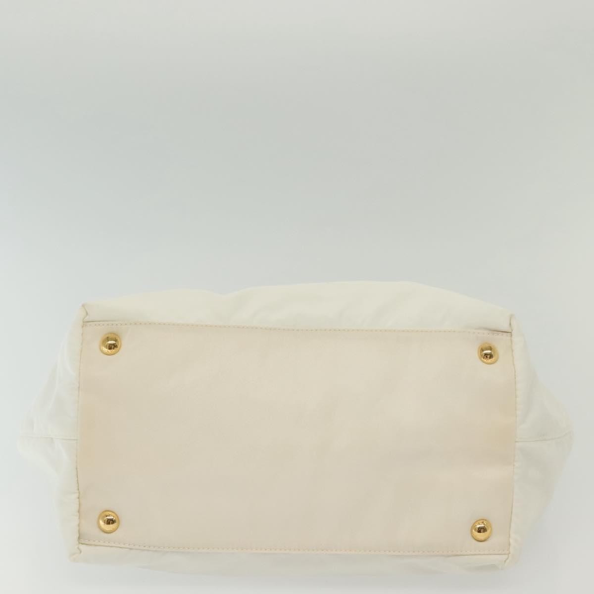 Prada Bow Tote Tessuto with Leather, WHITE, NYLON, Tote bag