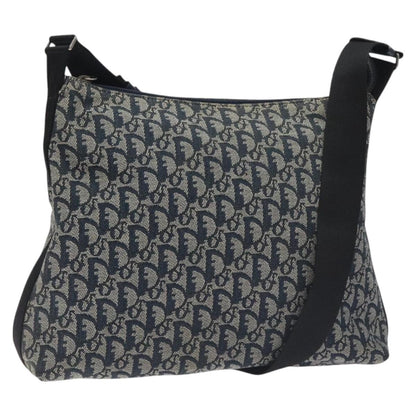 Christian Dior Vintage Trotter Messenger Bag Diorissimo Canvas, NAVY, CANVAS, Crossbody bag