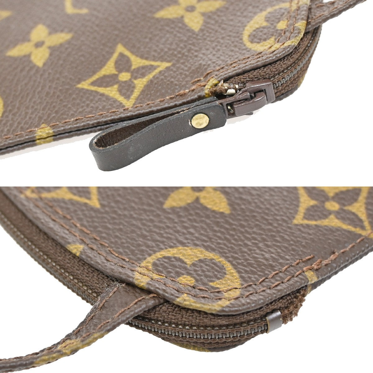 Louis Vuitton Pochette Secret Monogram canvas, BROWN, CANVAS, Clutche & pouche