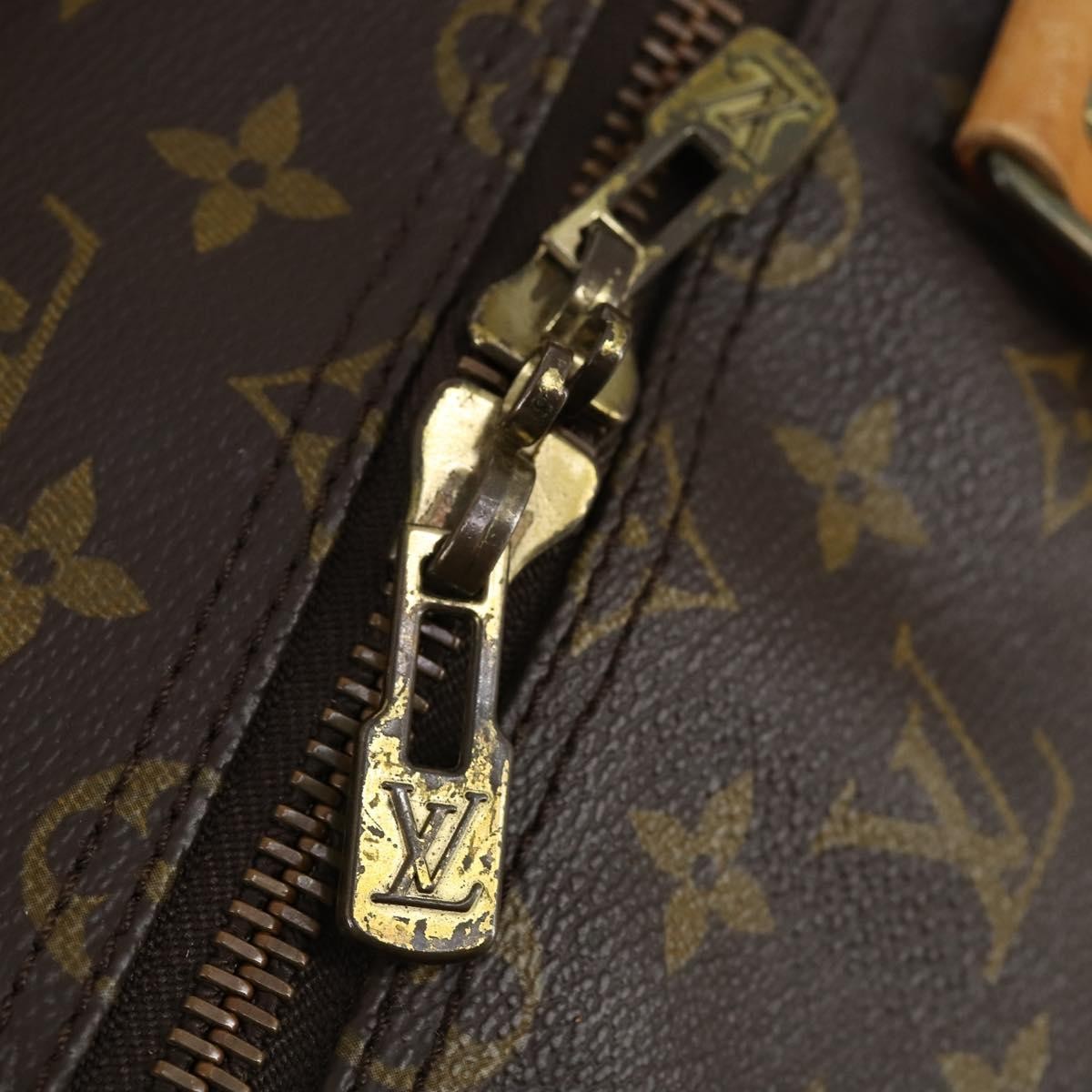 Louis Vuitton Keepall Bag Monogram Canvas, BROWN, CANVAS, Travel bag