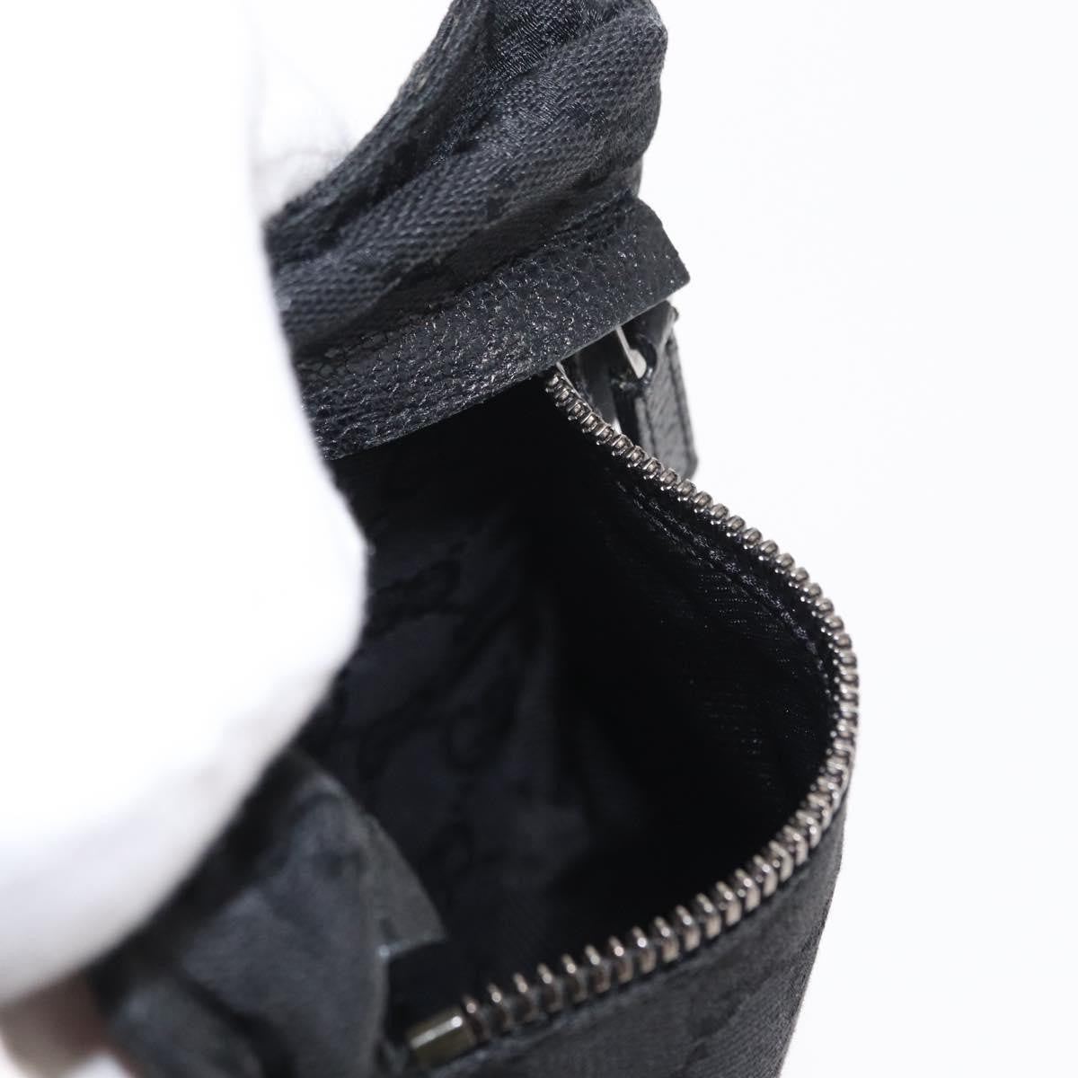 Gucci Vintage Double Belt Bag GG Canvas with Leather, BLACK, CANVAS, Shoulder bag