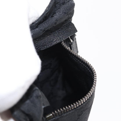 Gucci Vintage Double Belt Bag GG Canvas with Leather, BLACK, CANVAS, Shoulder bag