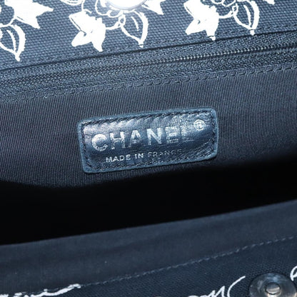 Chanel Resin Tote Printed Canvas, BLACK, CANVAS, Tote bag
