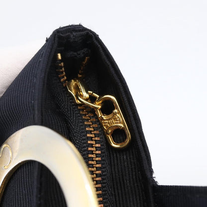 Celine Circle Logo Pouch Nylon, NAVY, NYLON, Clutche & pouche