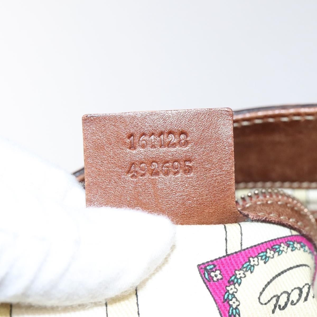 Gucci Vintage tote Leather, BEIGE, CANVAS, Tote bag