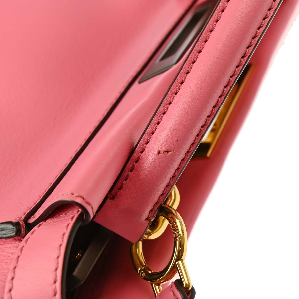 Fendi Peekaboo Essential Bag Leather, PINK, LEATHER, Handbag