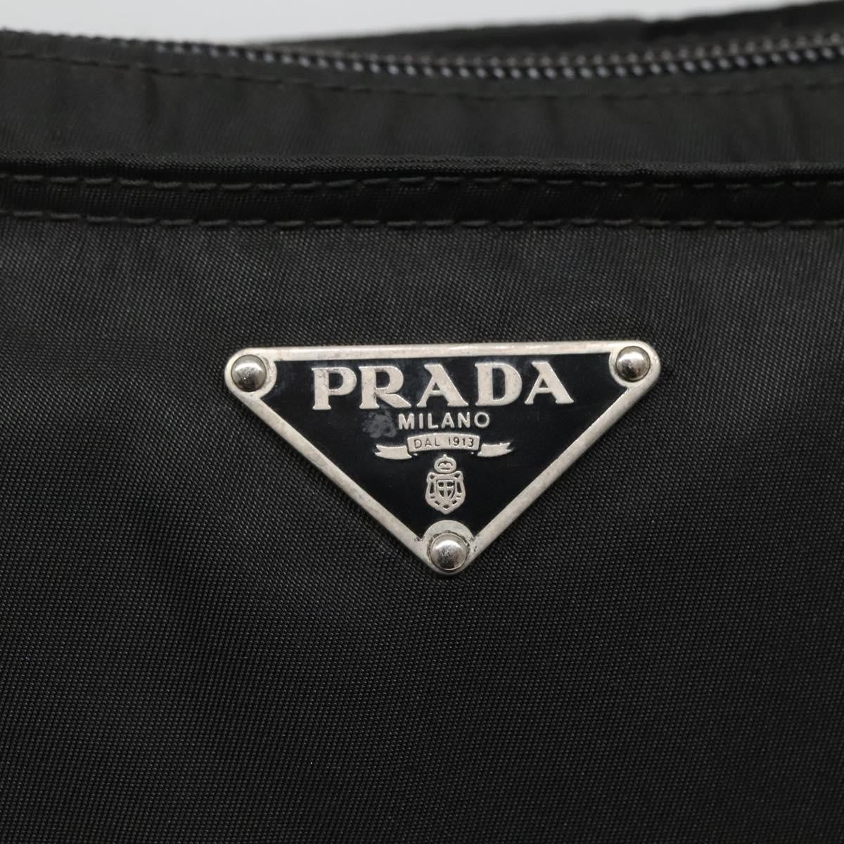 Prada Flat Messenger Bag Tessuto, BLACK, NYLON, Shoulder bag