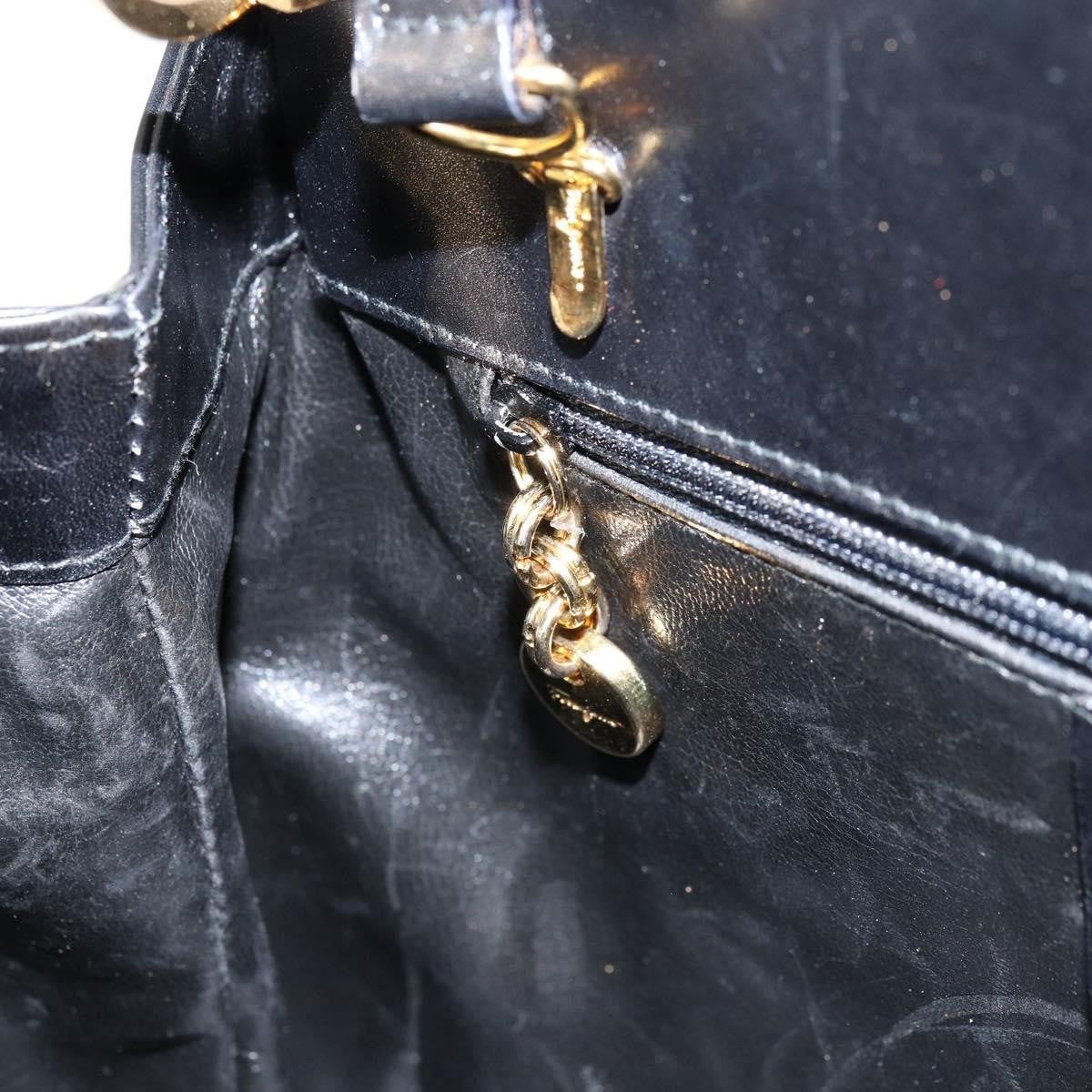 Salvatore Ferragamo Wanda Handbag Leather, BLACK, LEATHER, Handbag