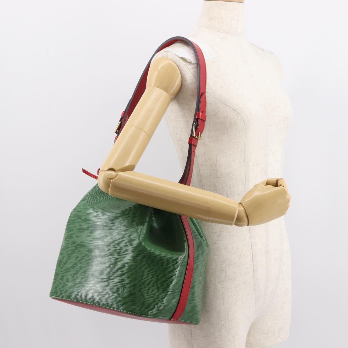 Louis Vuitton Bicolor Petit Noe Handbag Epi Leather, GREEN, LEATHER, Shoulder bag