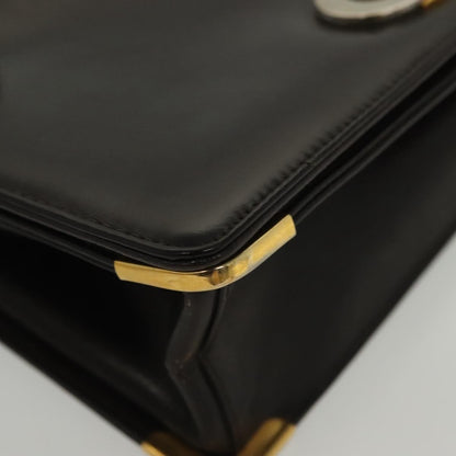 Christian Dior Vintage Shoulder Bag Leather, BROWN, LEATHER, Shoulder bag