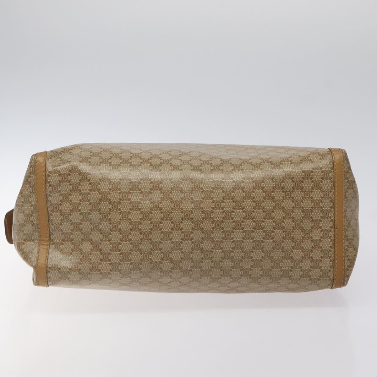 Celine Macadam Handbag Macadam with leather, BEIGE, CANVAS, Handbag