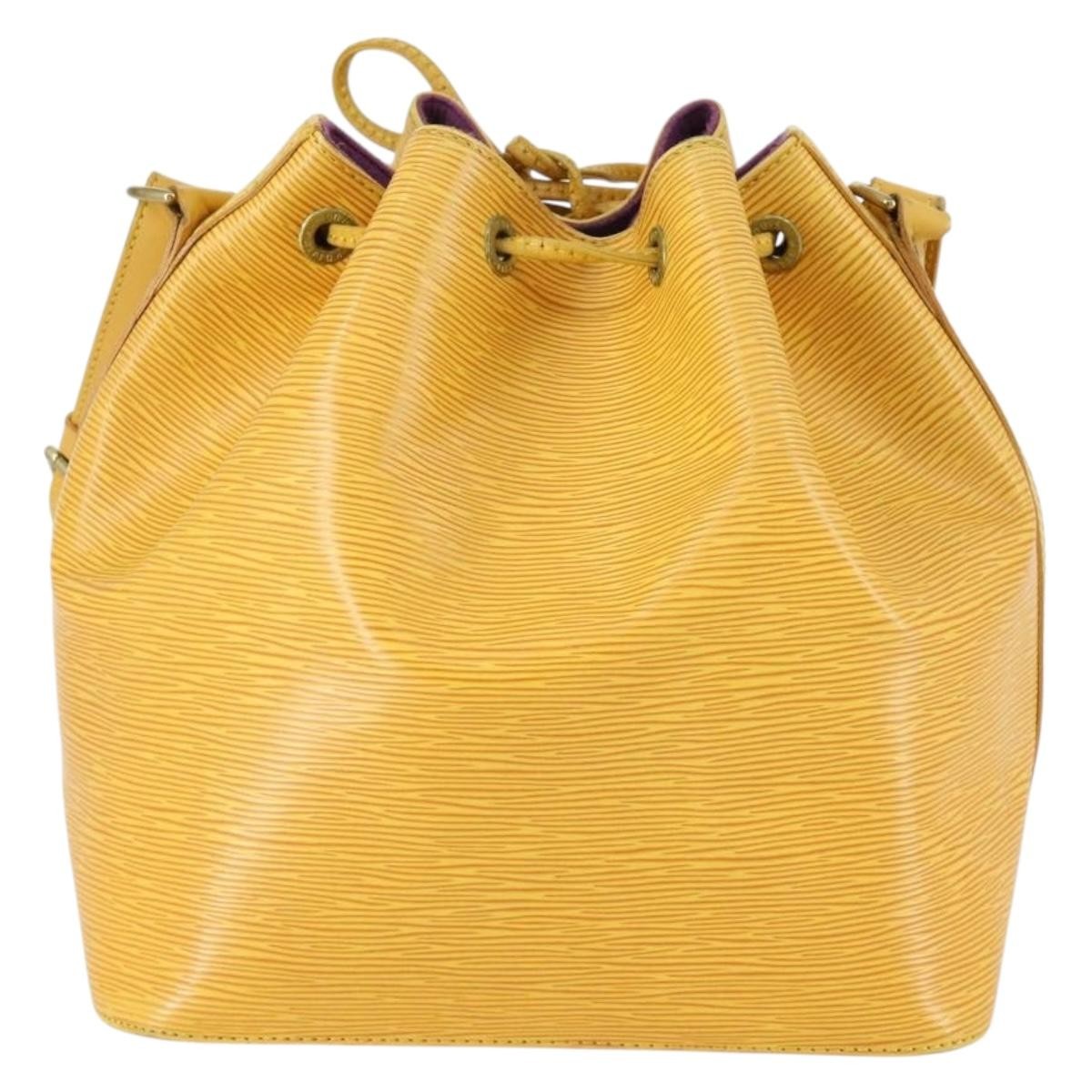 Louis Vuitton Petit Noe Handbag Epi Leather, YELLOW, LEATHER, Shoulder bag
