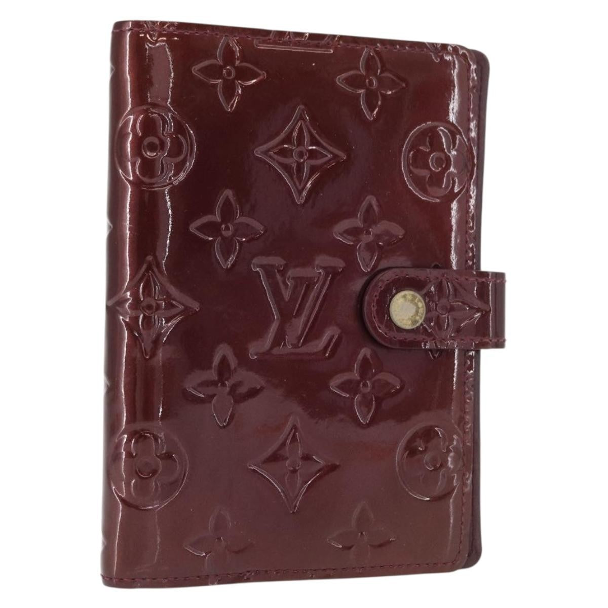 Louis Vuitton Mat Ring Agenda Cover Monogram Vernis, BURGUNDY, PATENT_LEATHER, Clutche & pouche