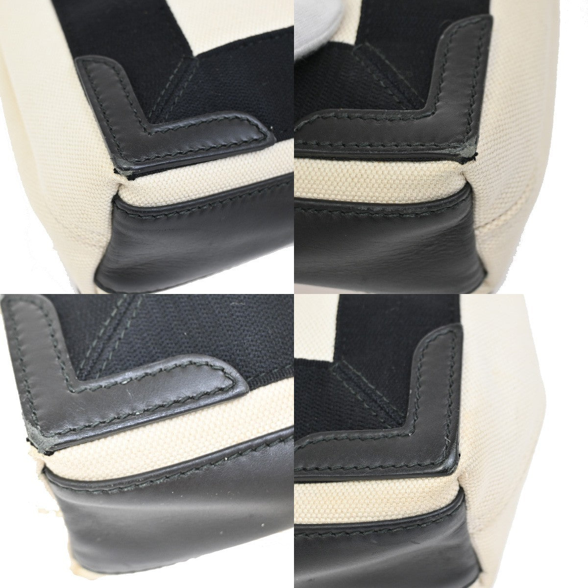 Balenciaga Navy Cabas Canvas with Leather, NAVY, CANVAS, Tote bag