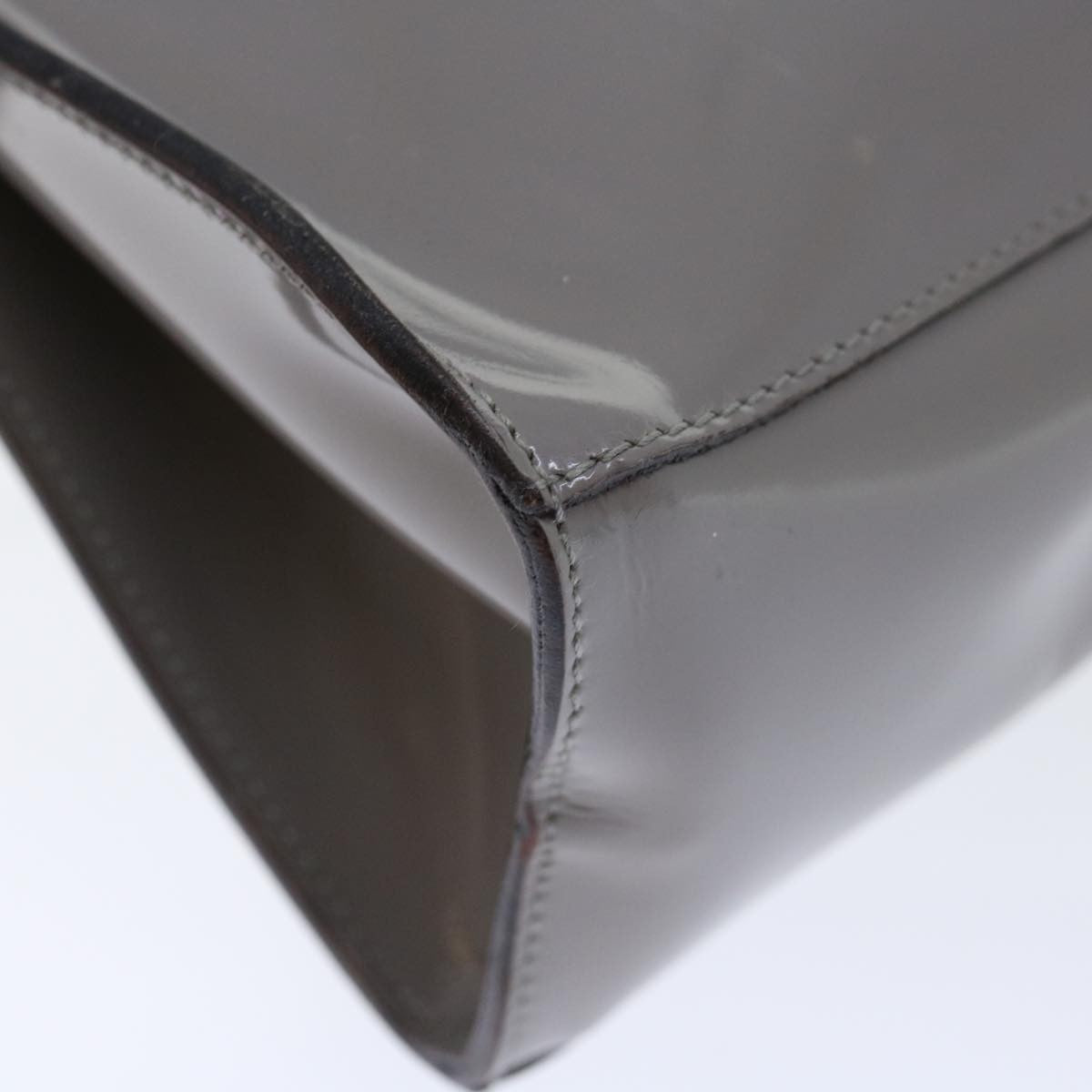 Salvatore Ferragamo Shopper Tote Patent Leather, GRAY, PATENT_LEATHER, Tote bag