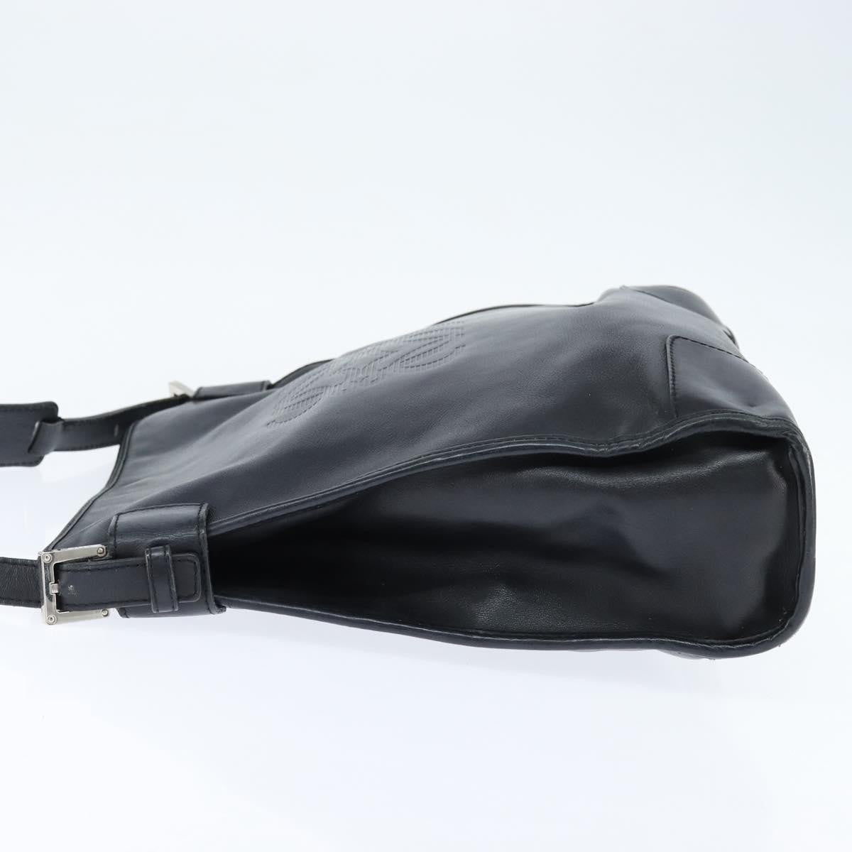 Loewe Anagram Shoulder Bag Leather, BLACK, LEATHER, Shoulder bag