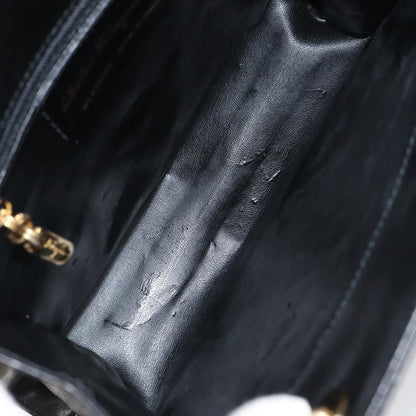 Salvatore Ferragamo Vintage Shoulder Bag Leather, BLACK, LEATHER, Shoulder bag