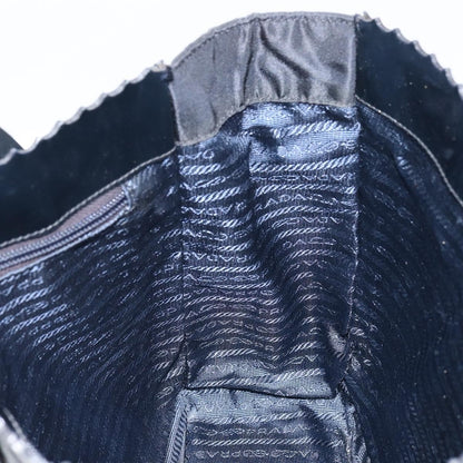 Prada Vintage Tote Tessuto with Leather, BLACK, PATENT_LEATHER, Tote bag