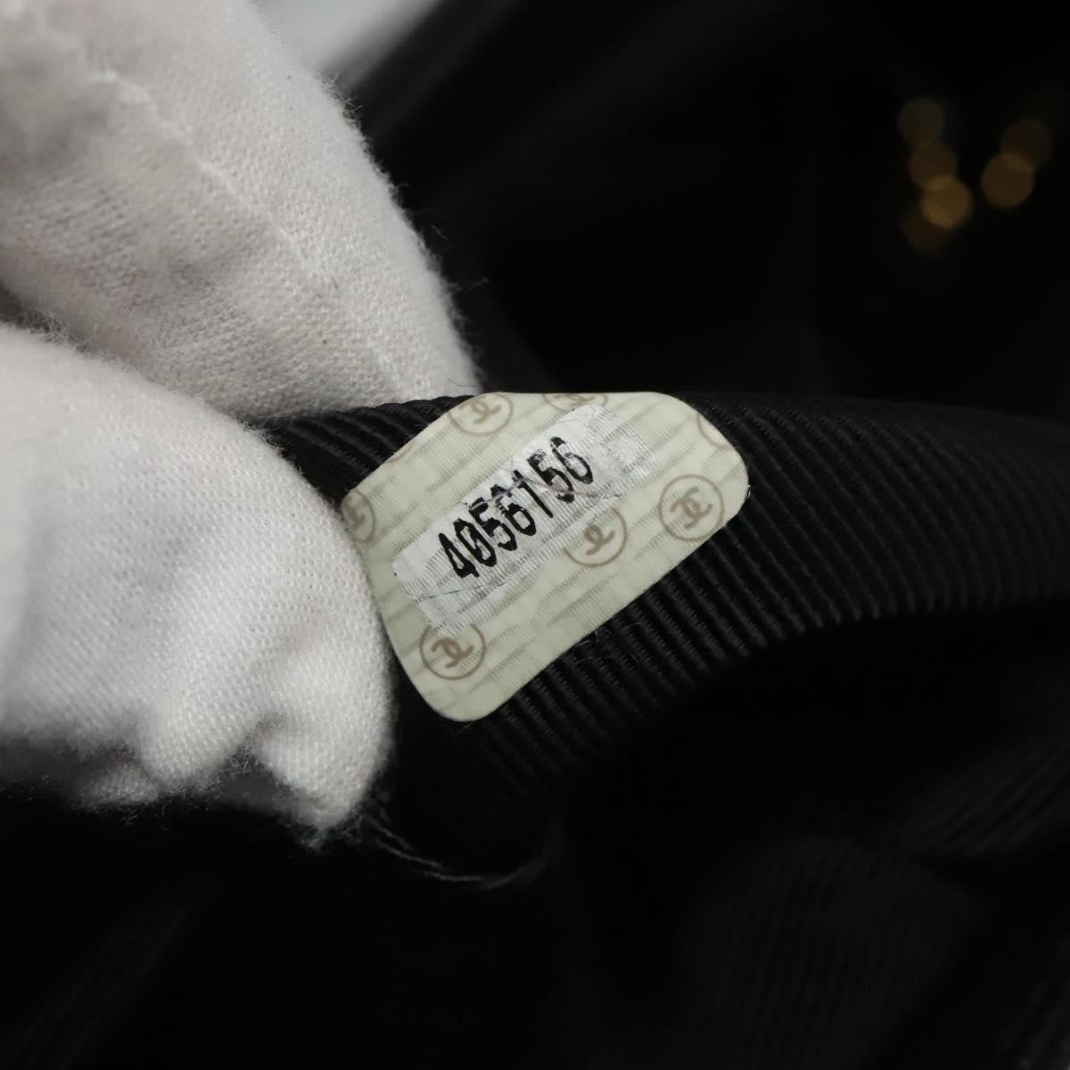 Chanel Vintage Stitched CC Shoulder Bag Caviar, BLACK, LEATHER, Shoulder bag