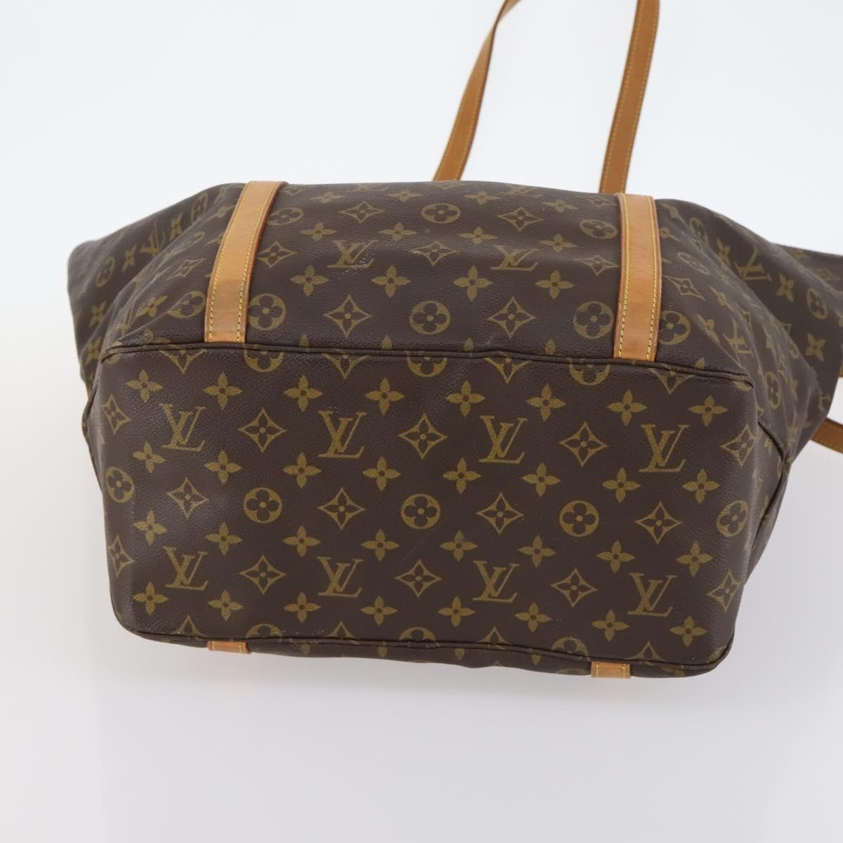 Louis Vuitton Shopping Sac Handbag Monogram Canvas, BROWN, CANVAS, Handbag