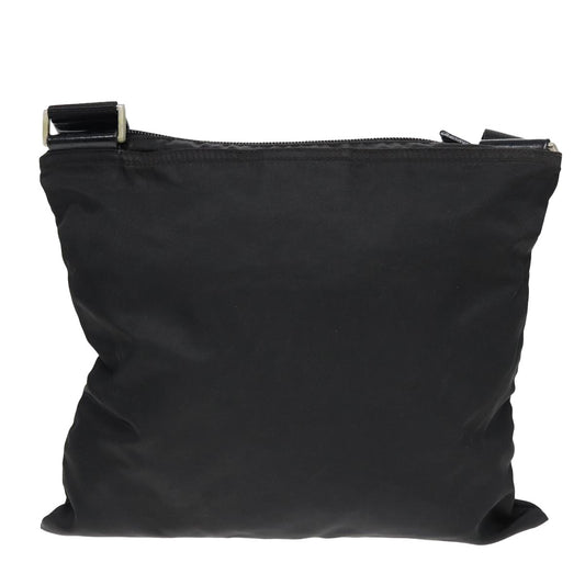Prada Zip Top Messenger Bag Tessuto, BLACK, NYLON, Shoulder bag