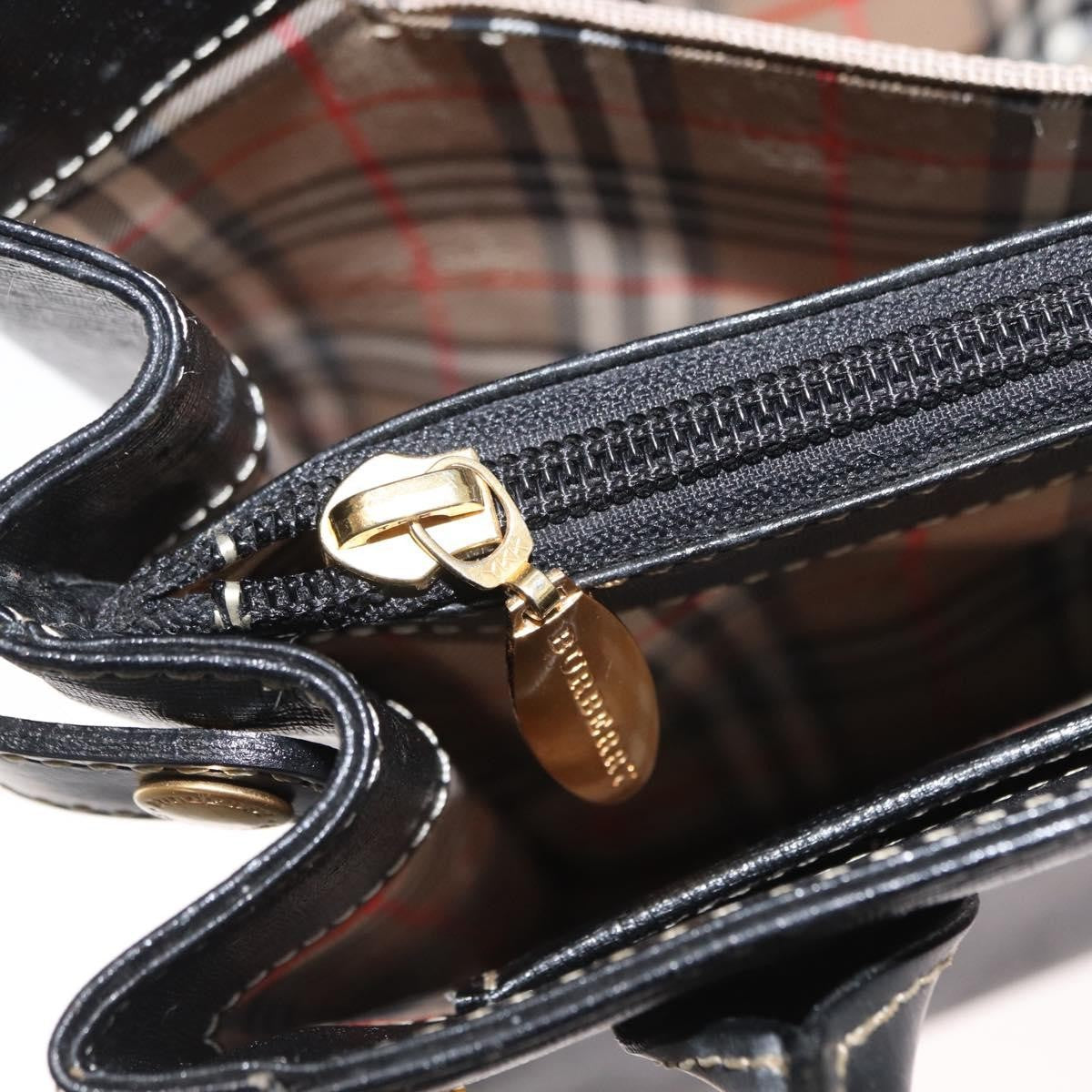 Burberry Vintage Handbag Leather, BLACK, LEATHER, Handbag