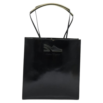 Salvatore Ferragamo Shopper Tote Leather, BLACK, PATENT_LEATHER, Tote bag