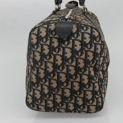 Christian Dior Bowling Bag Oblique Canvas, NAVY, CANVAS, Handbag