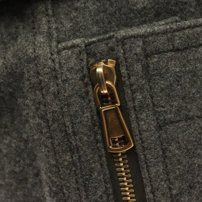 Saint Laurent Downtown Tote Wool, GRAY, WOOL, Tote bag