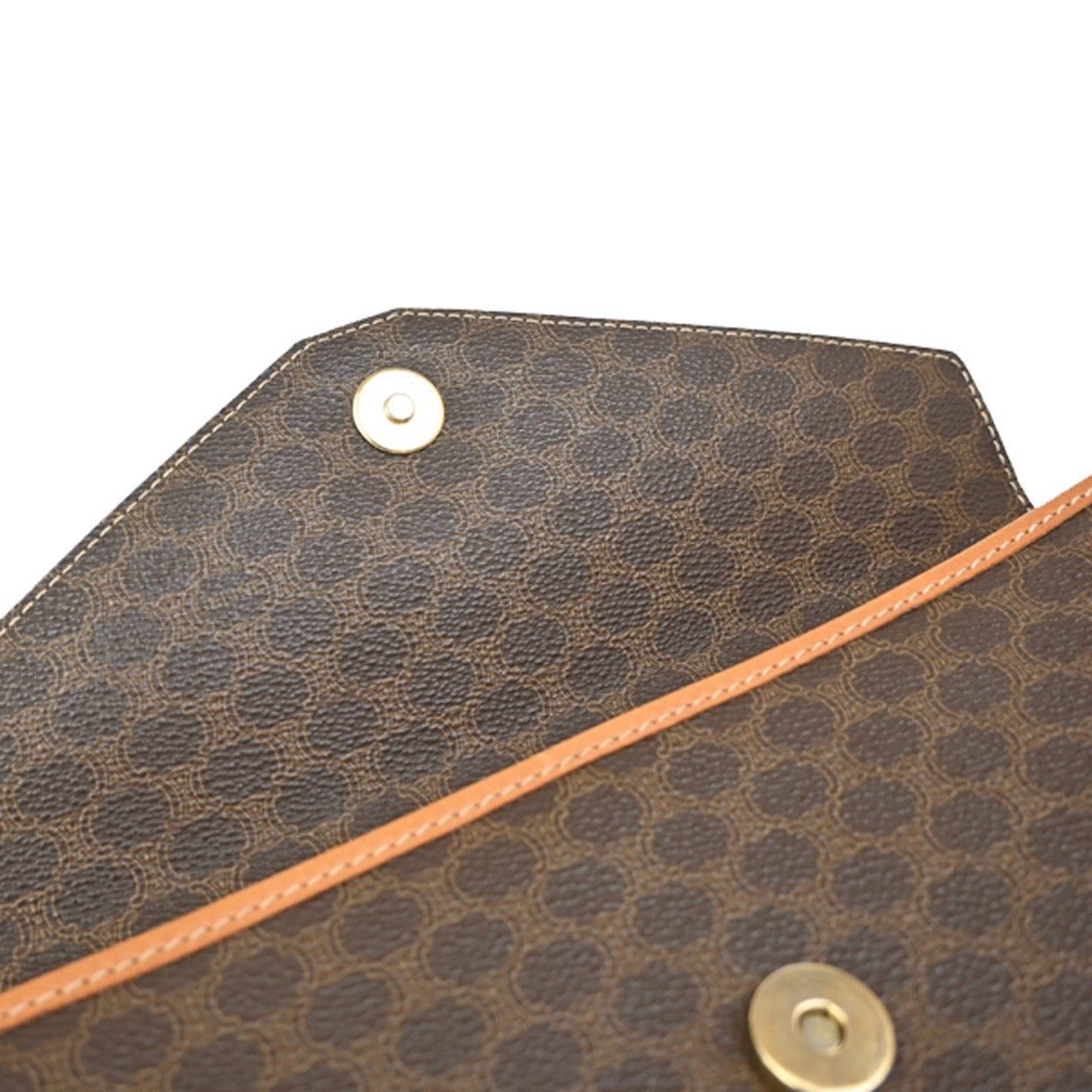 Celine C Macadam Pouch Canvas, BROWN, CANVAS, Clutche & pouche