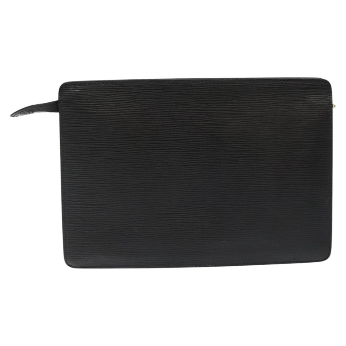 Louis Vuitton Pochette Homme Epi Leather, BLACK, LEATHER, Clutche & pouche