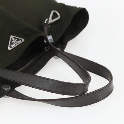 Prada Open Tote Tessuto, KHAKI, NYLON, Tote bag